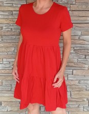 Bavlněné šaty WOODY - červené