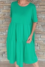 Šaty s volánky LAURA - zelené vel XL/3XL