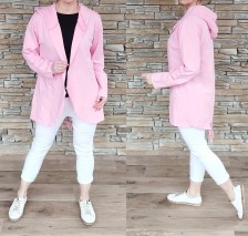 Teplákový cardigan - kabátek - baby pink